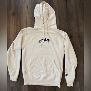 Olivia Rodrigo Distressed Sour Butterfly Hoodie Adult Medium Off White
